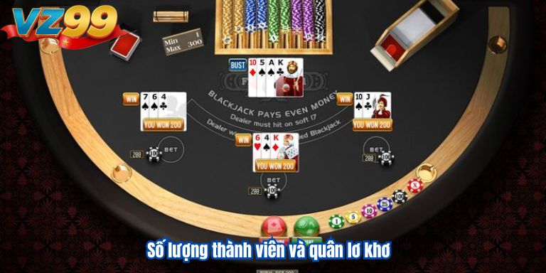 Bài cát tê VZ99 – Giải trí cực đỉnh, rinh ngay thưởng lớn 4 Số lượng thành viên và quân lơ khơ